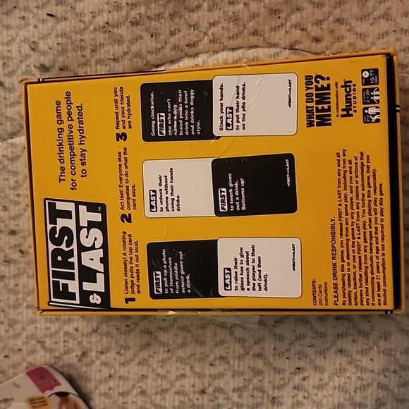 First & and Last Drinking Card Game - Picture 3 of 3